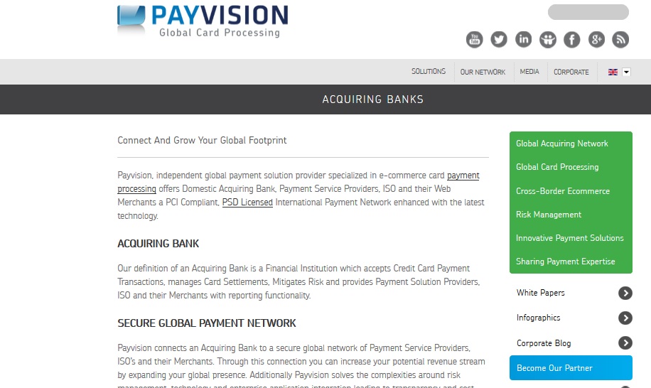 B2B Web Content Global Payments Acquirer Payvision