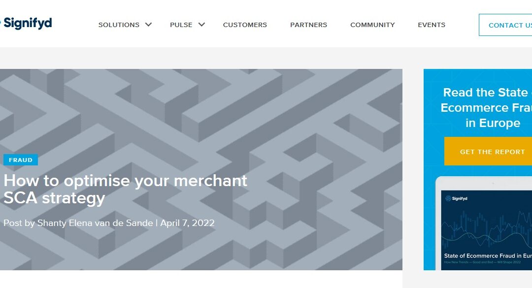How to Optimise your Merchant  SCA Strategy